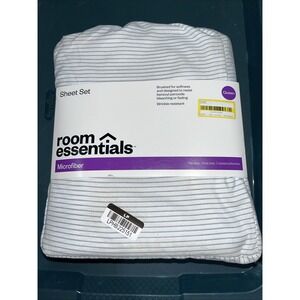 Room essentials queen striped sheet set